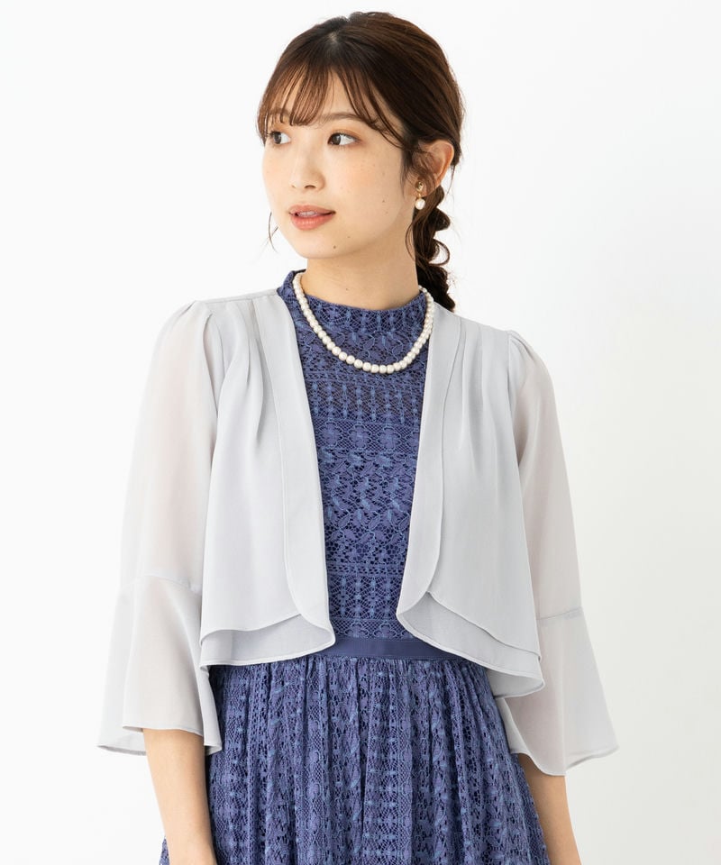 Aimer エメ ワンホックショートテーラードジャケット グレー系 | 結婚