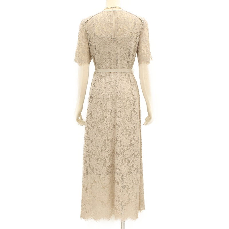 FRAY I.D フレイアイディー パイピングレースドレス ベージュ系 | 結婚