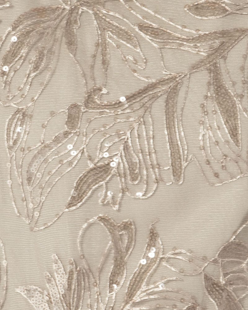 Leja レジャ アシンメトリーシアーフラワードレス グレー系 | 結婚式