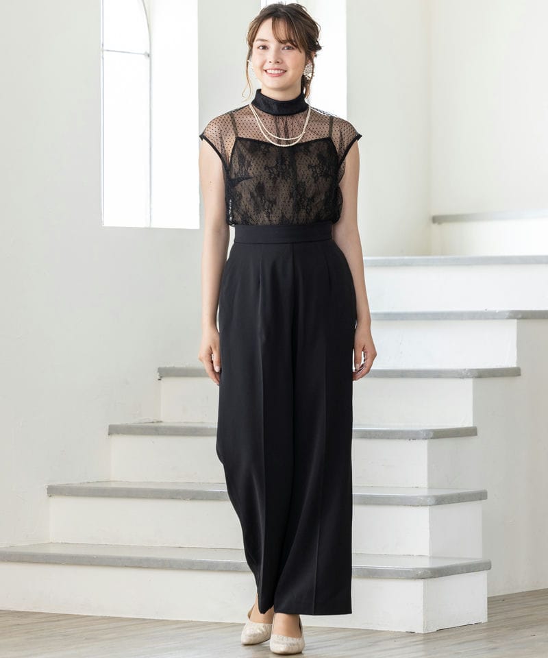 LAGUNAMOON ラグナムーン LADYチュールレースドッキングコンビネゾン