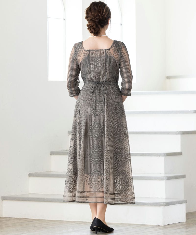 FRAY I.D フレイアイディー オーナメントパネルスクエアードレス