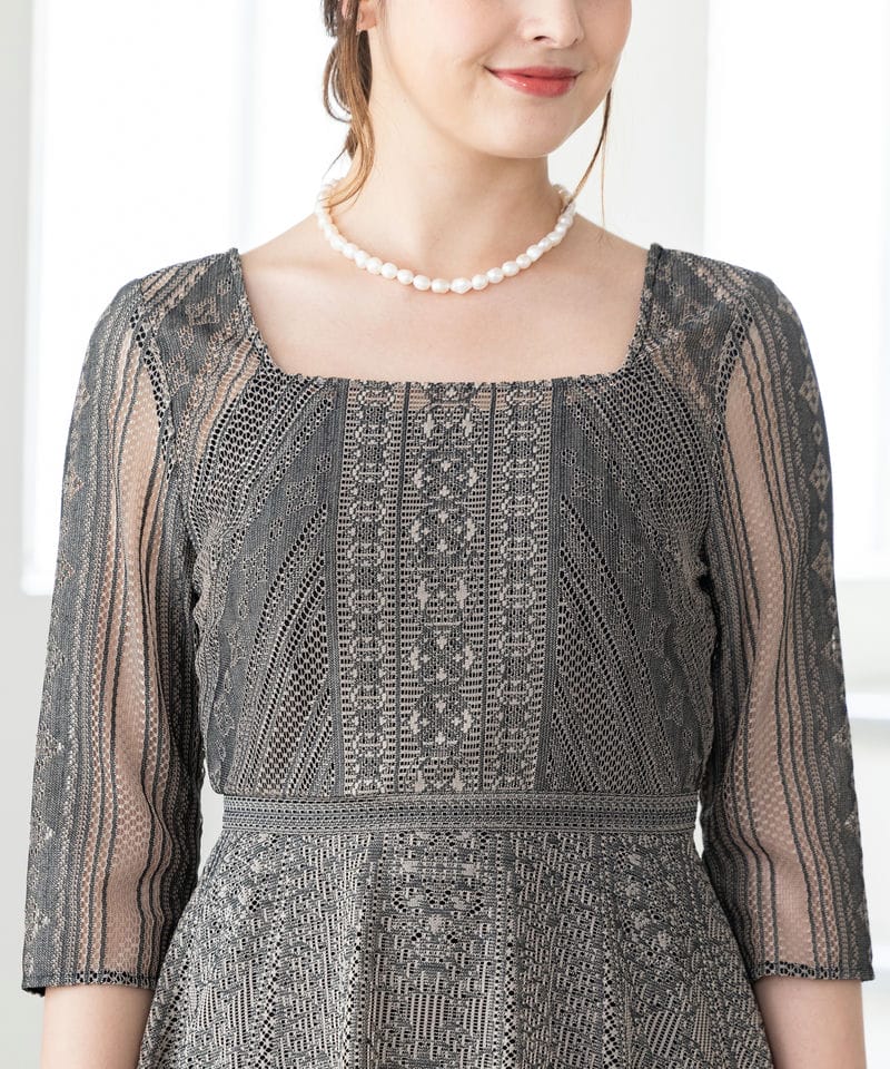 FRAY I.D フレイアイディー オーナメントパネルスクエアードレス