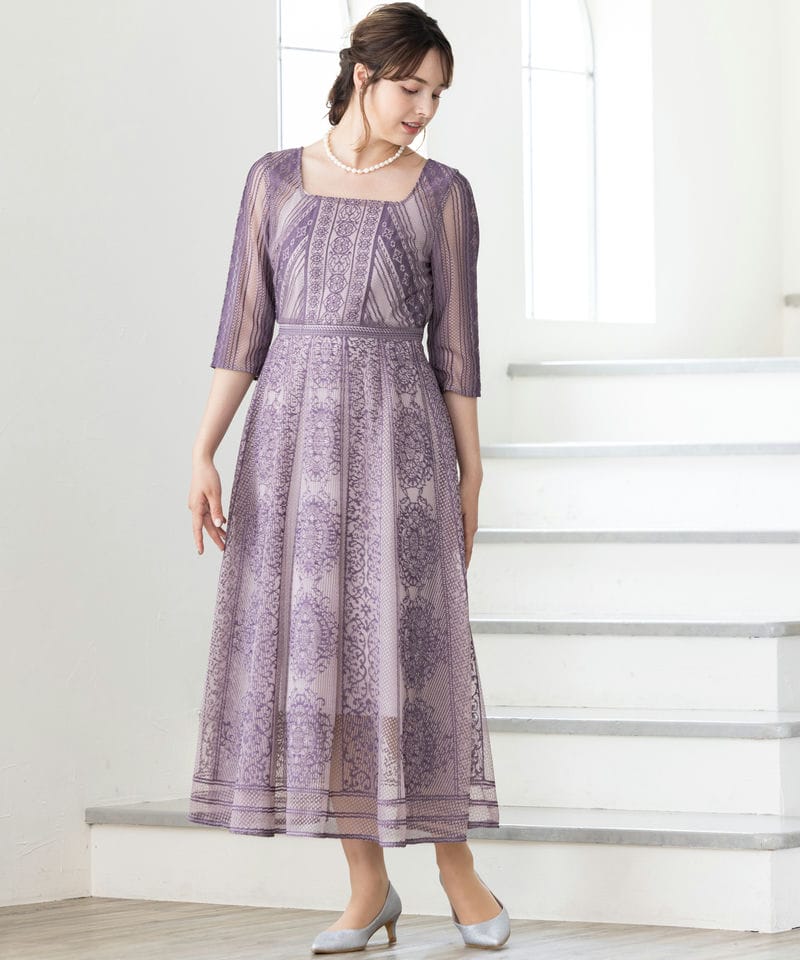 FRAY I.D フレイアイディー オーナメントパネルスクエアードレス