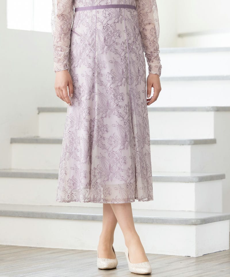 JILL STUART ジルスチュアート ラッセルレースパイピングドレス ピンク 