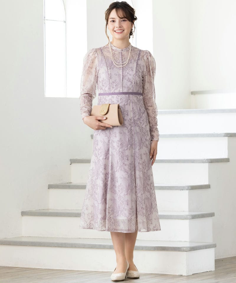 JILL STUART ジルスチュアート ラッセルレースパイピングドレス ピンク 
