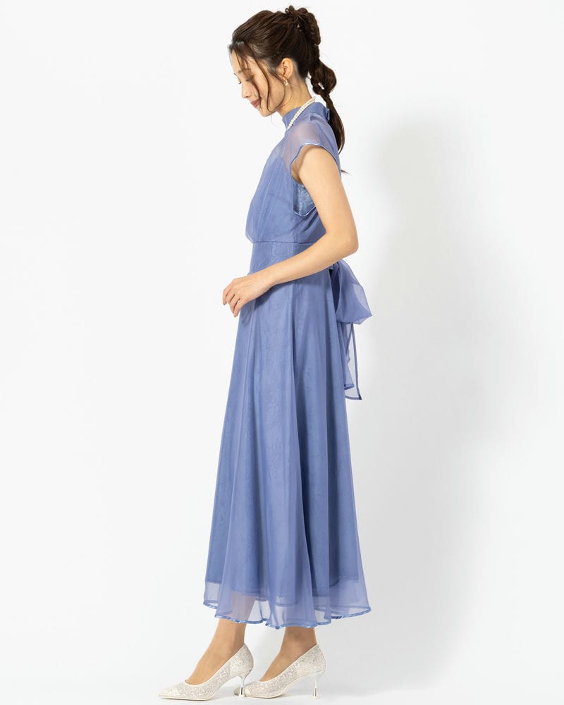 CELFORD セルフォード チュールレースレイヤードバックリボンドレス