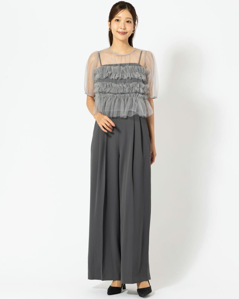 FRAY I.D フレイアイディー チュールブラウスセットコンビネゾン