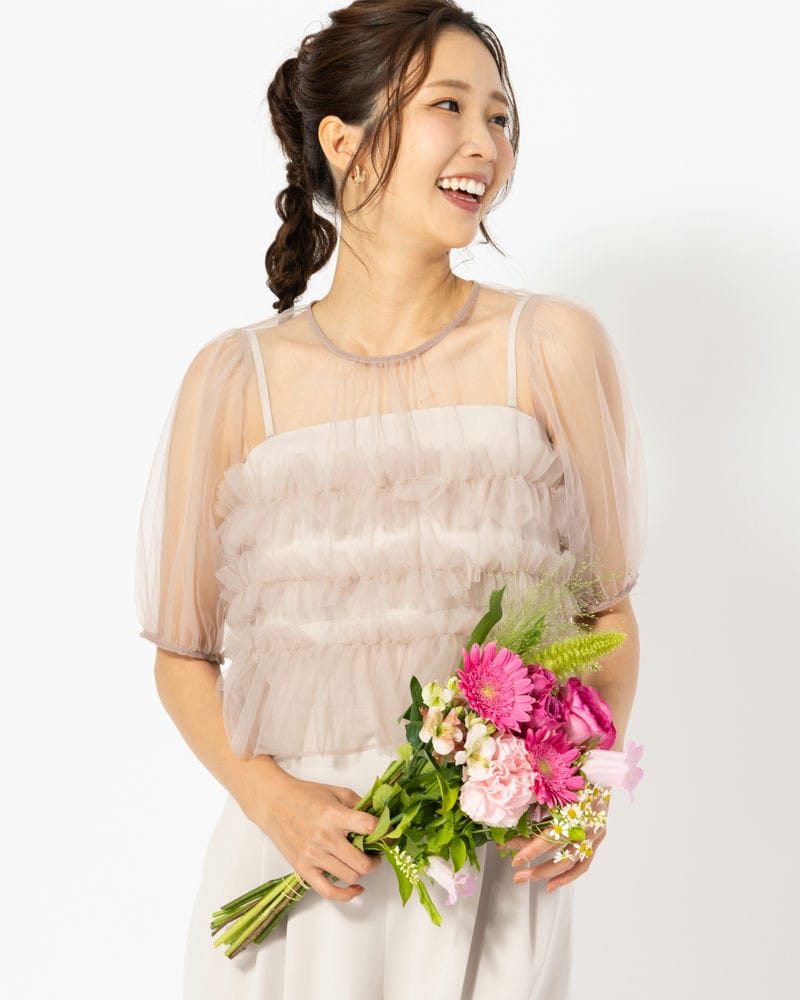 FRAY I.D フレイアイディー チュールブラウスセットコンビネゾン