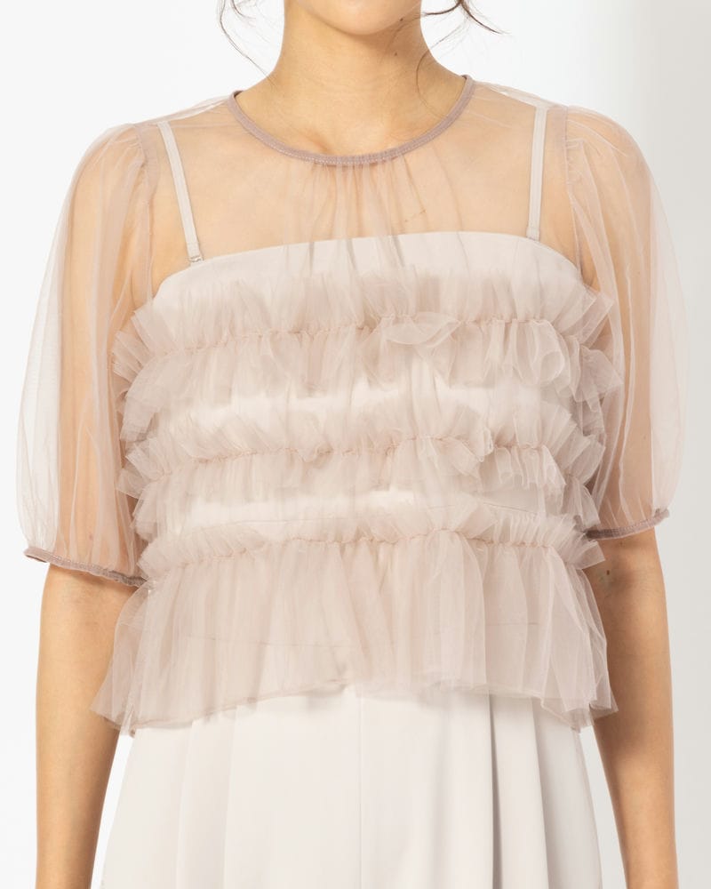 FRAY I.D フレイアイディー チュールブラウスセットコンビネゾン