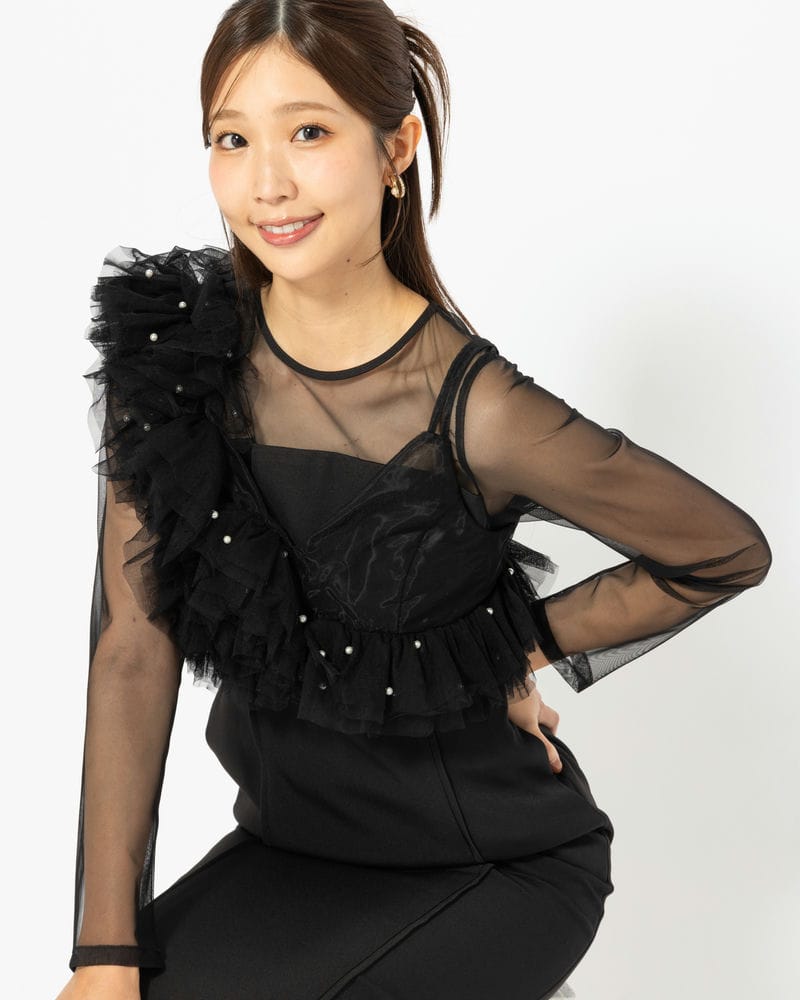 ANDRESD アンドレスド パールビスチェドレス ブラック系 | 結婚式