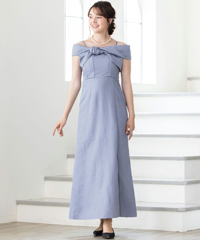 Ameri VINTAGE アメリヴィンテージ 2WAYリボンボレロドレス ブルー系