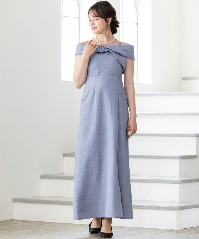 Ameri VINTAGE アメリヴィンテージ 2WAYリボンボレロドレス ブルー系