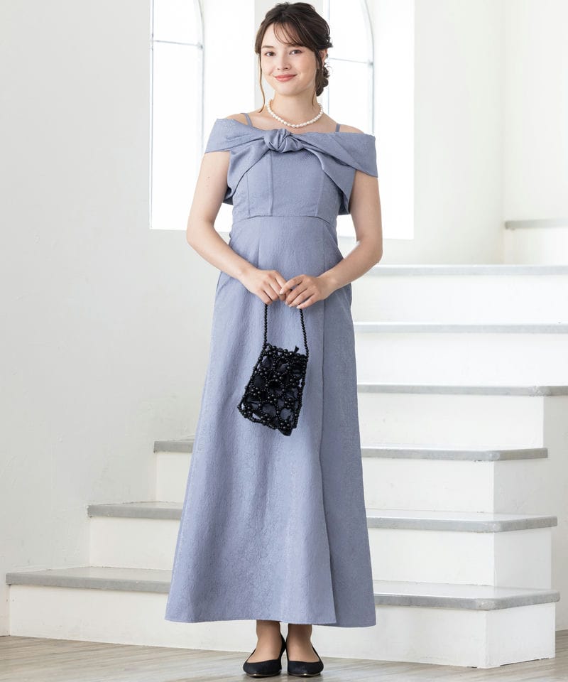 Ameri VINTAGE アメリヴィンテージ 2WAYリボンボレロドレス ブルー系