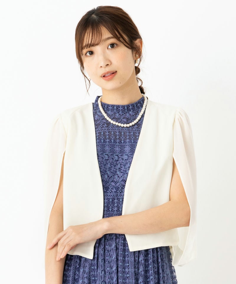 Select Shop シフォンバルーンボレロ ベージュ系 | 結婚式パーティーの