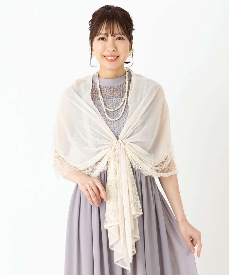 GRACE CONTINENTAL グレースコンチネンタル サテンコード刺繍ストール