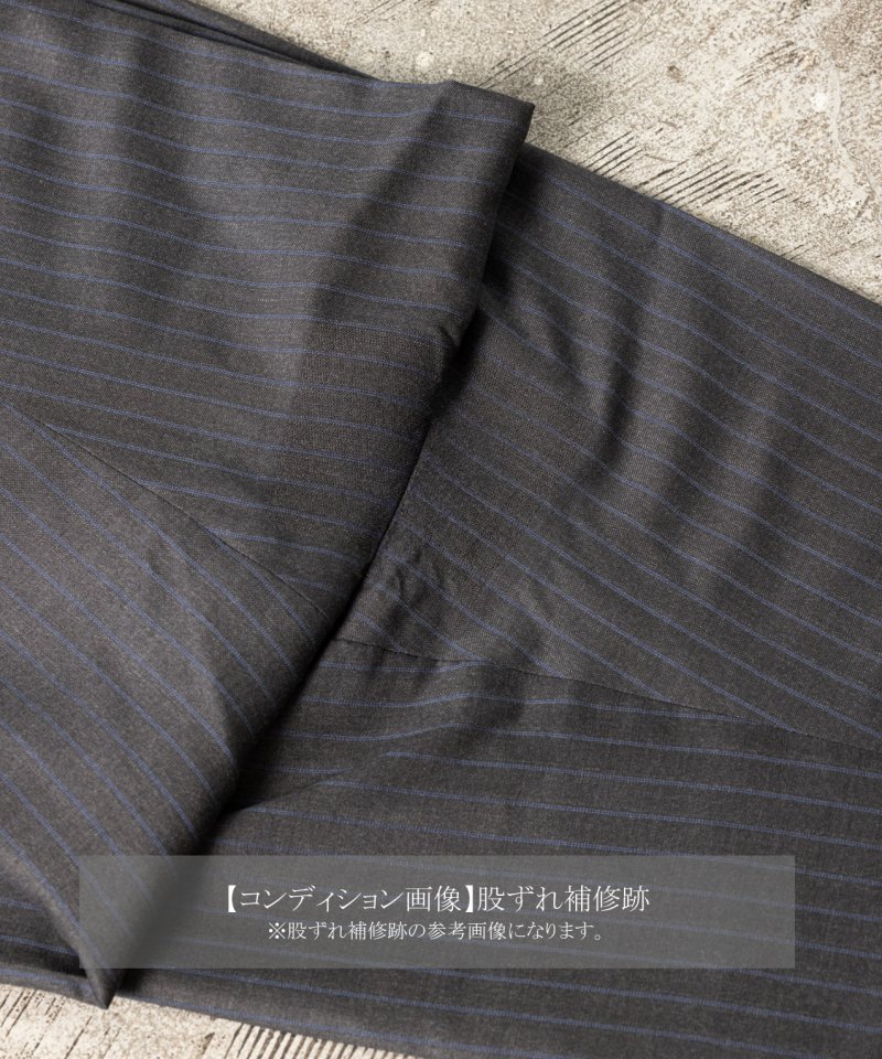Select Shop [LR05]ロロピアーナ・配色ストライプ2ピーススーツ グレー