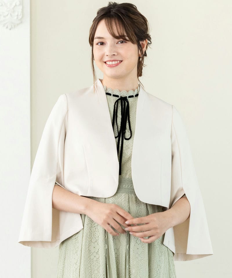 Select Shop 袖スリットノーカラージャケット その他 x ホワイト系 x