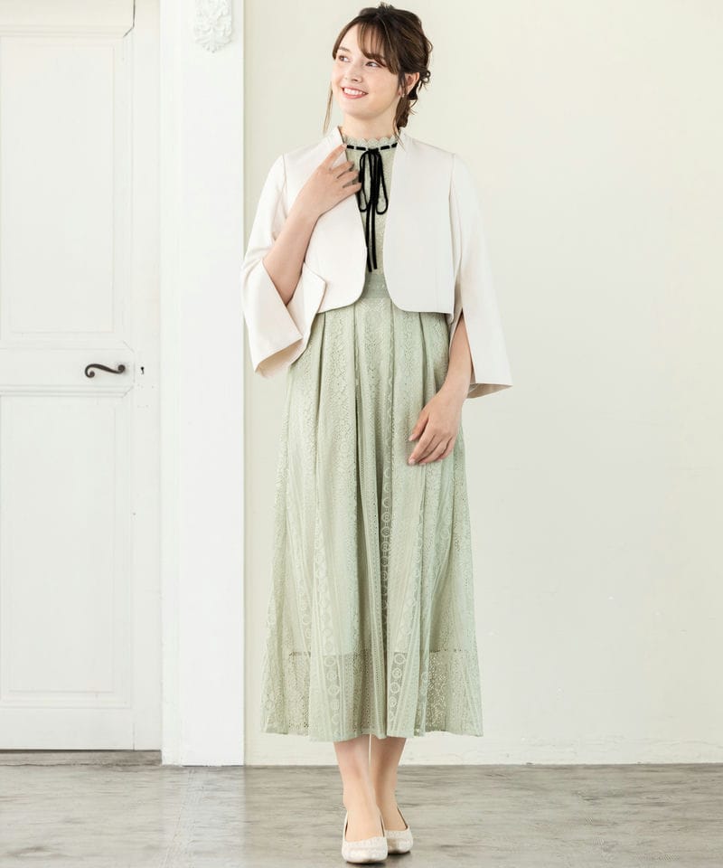 Select Shop 袖スリットノーカラージャケット その他 x ホワイト系 x