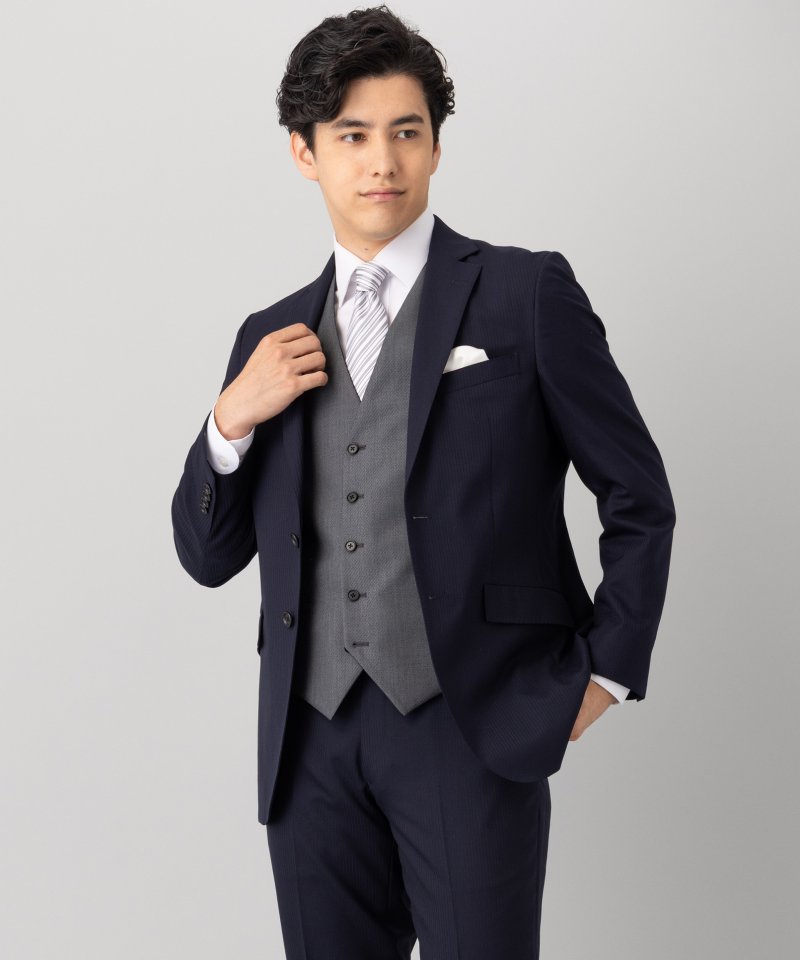 ORIHICA オリヒカ 【7点セット】シャドーストライプフォーマルスーツ