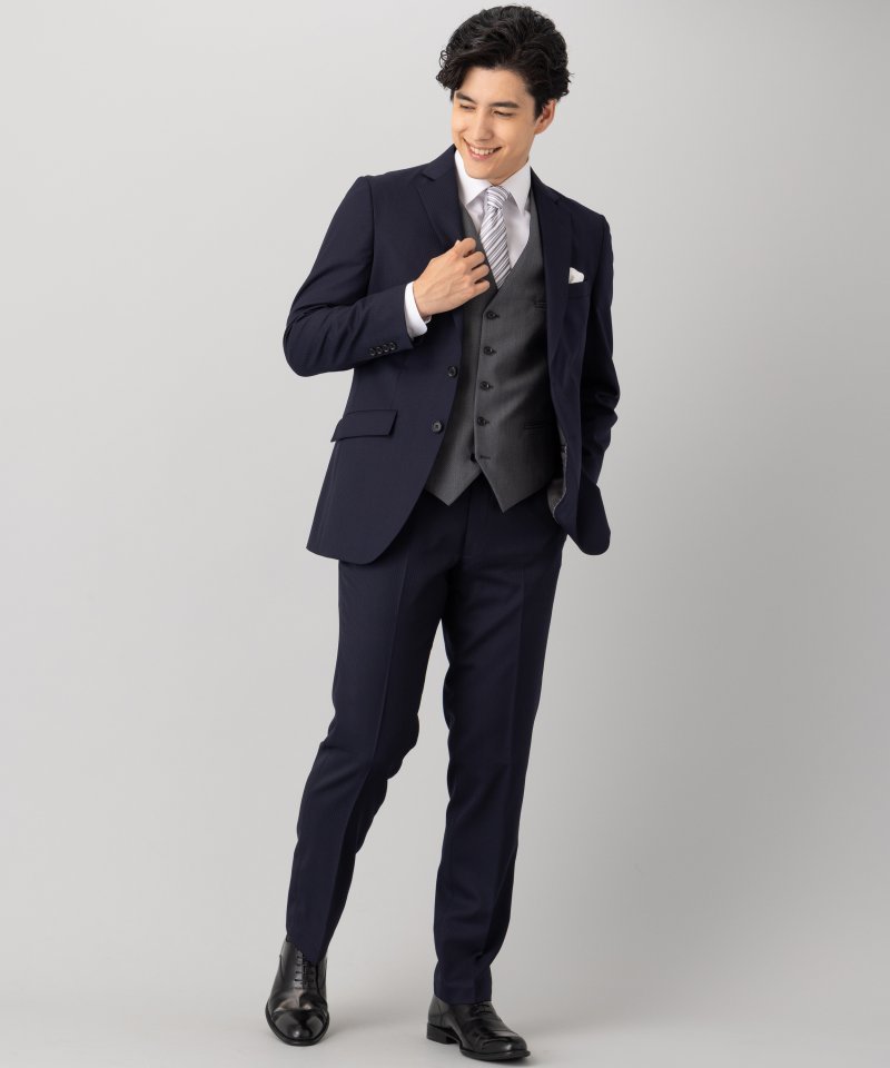 オリヒカ　ORIHICA スーツ　上下セット　新品　LL ORIHICA オリヒカ 【7点セット】シャドーストライプフォーマルスーツ