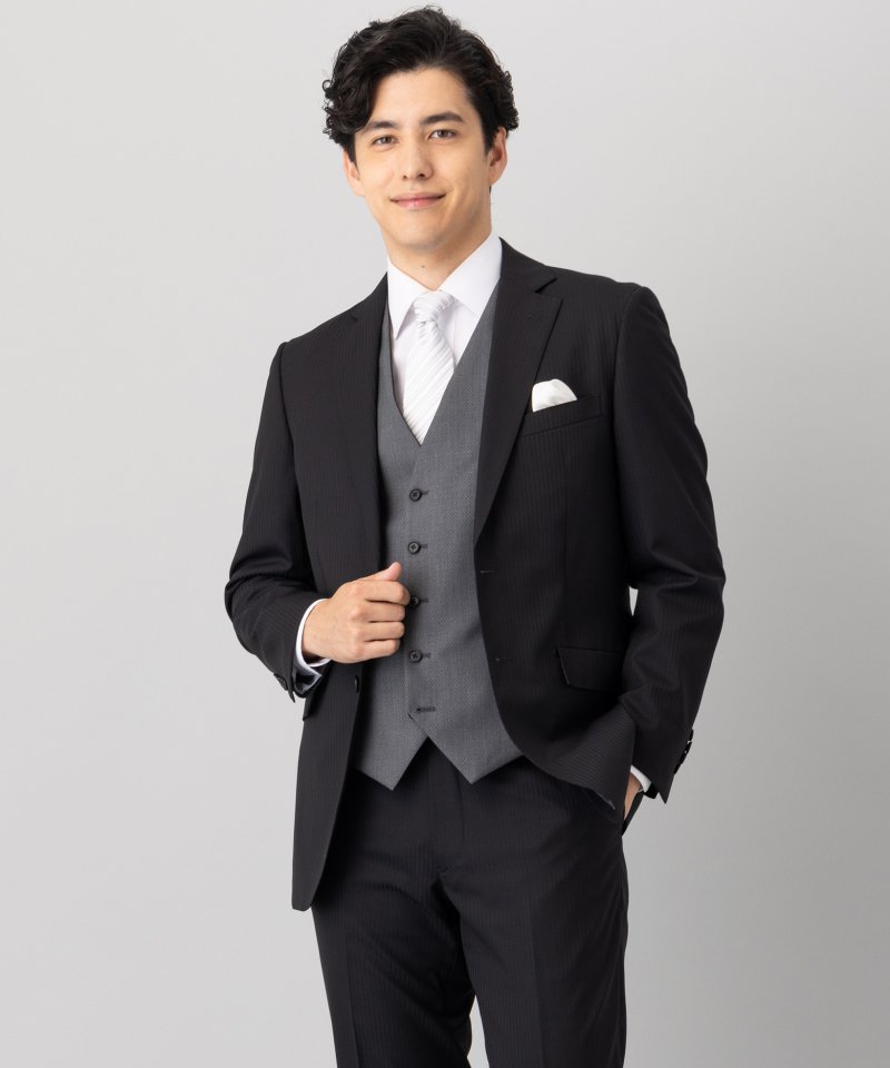 KASHIYAMA カシヤマ フォーマルツイルダブルブレスト2ピ―ススーツ