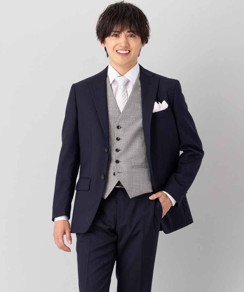 ORIHICA オリヒカ 【7点セット】千鳥柄リバーシブルベスト×ウール