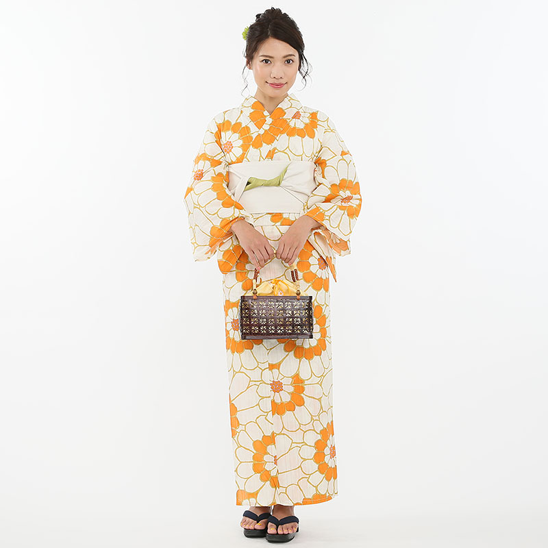 LAGUNAMOON 【浴衣・下駄セット】ラグナムーン「SYAKUYAKU」 オレンジ