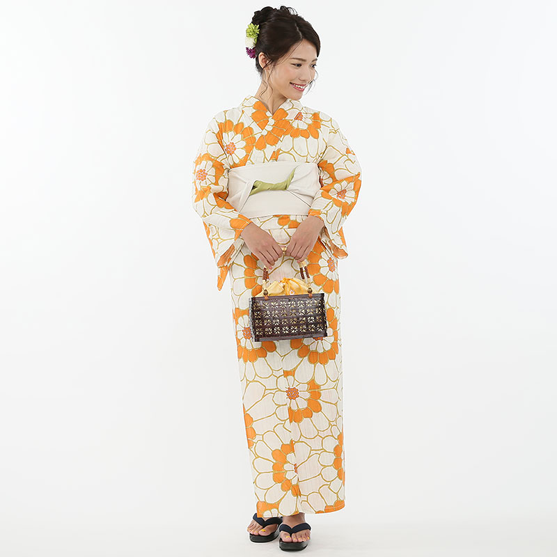 LAGUNAMOON 【浴衣・下駄セット】ラグナムーン「SYAKUYAKU」 オレンジ