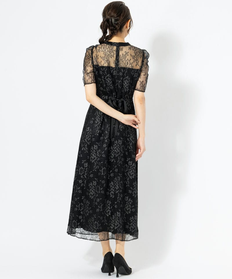 kaene カエン マオカラーレースドレス ブラック系 | 結婚式パーティー