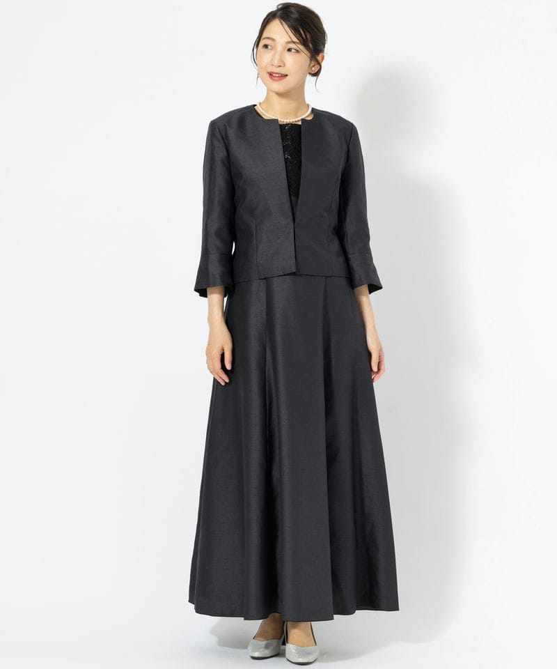 Select Shop 【マザーズドレス】シャンタンジャケットとレース