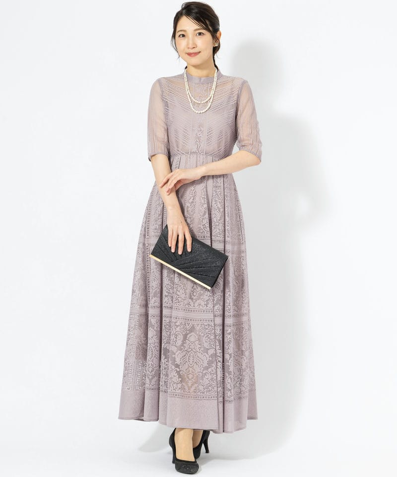 FRAY I.D フレイアイディー パイピングレースドレス ベージュ系 | 結婚