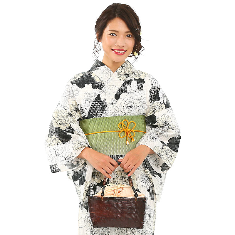 Select Shop 【浴衣フルセット】市田ひろみ 簡易着付け浴衣「白バラに