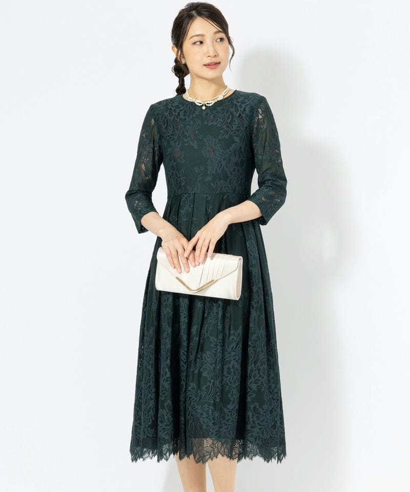 FRAY I.D フレイアイディー オーナメントラインパネルドレス ブラック