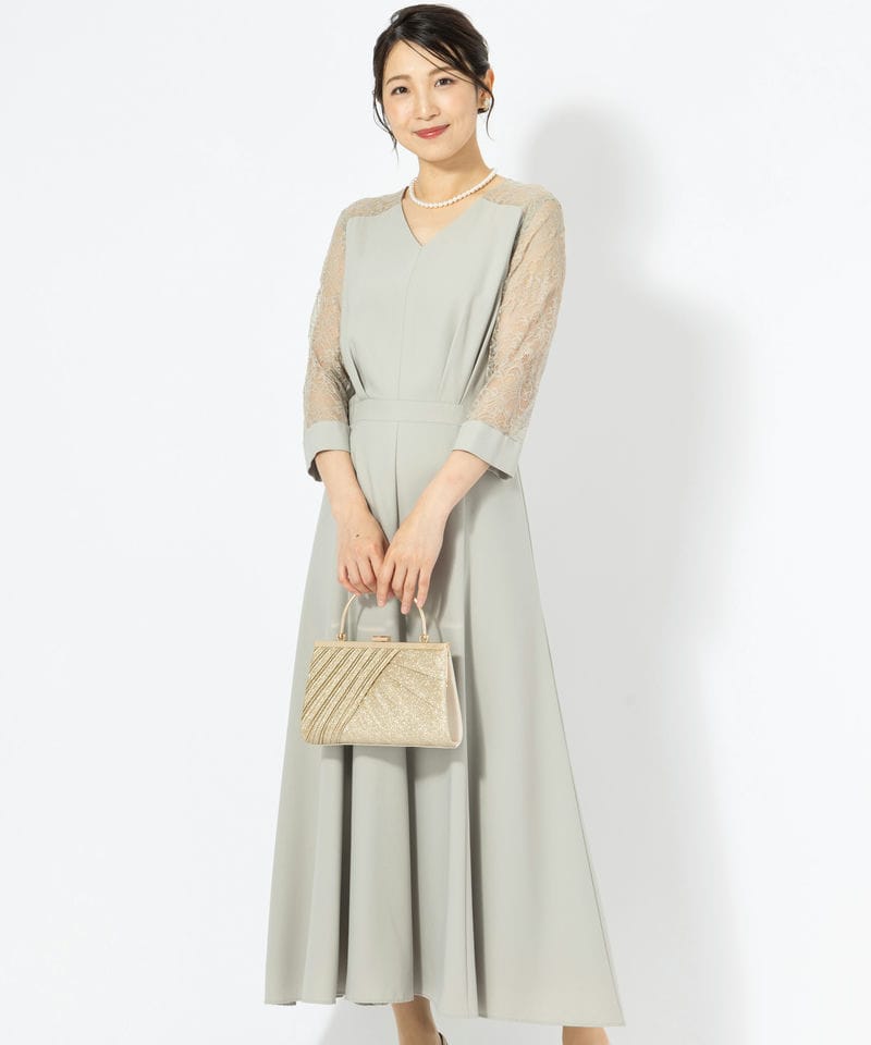 Aimer 【ドレス2点SET】フラワーレース袖マキシドレス その他 x