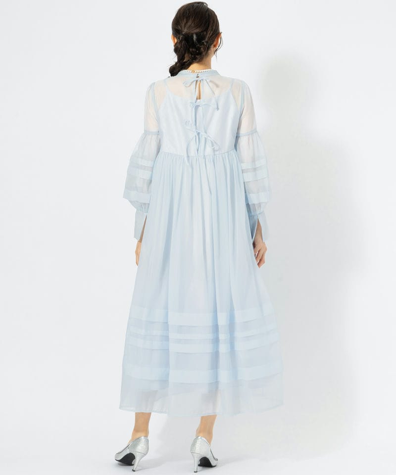 etoll. エトル ベビーコアシアーボリュームドレス ブルー系 | 結婚式
