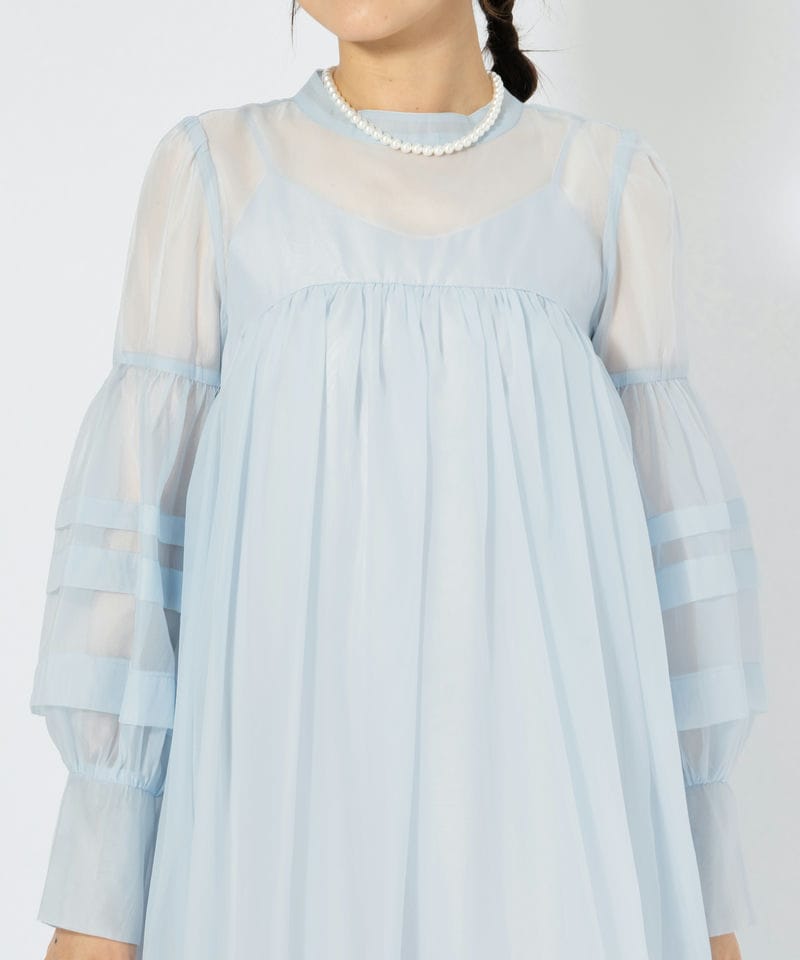 etoll. エトル ベビーコアシアーボリュームドレス ブルー系 | 結婚式