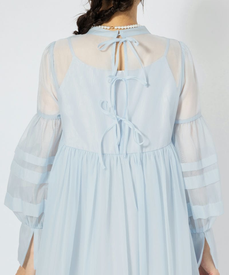 etoll. エトル ベビーコアシアーボリュームドレス ブルー系 | 結婚式