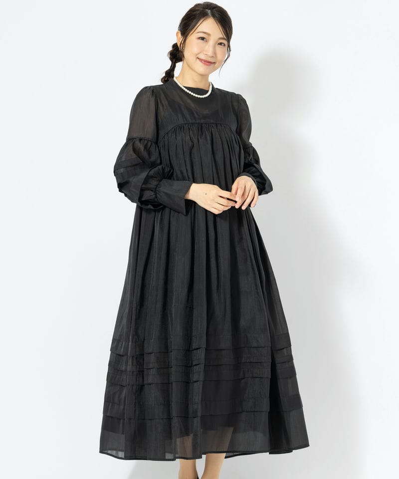 etoll. エトル ベビーコアシアーボリュームドレス ブラック系 | 結婚式