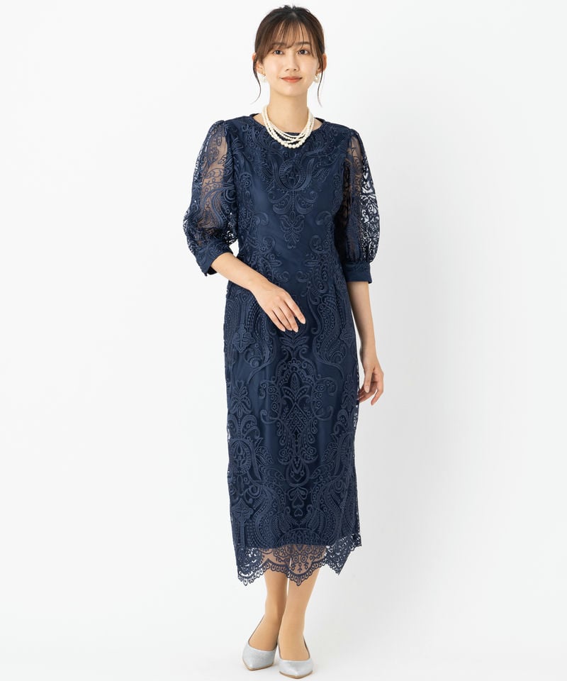 Select Shop 【ドレス2点セット】エンブロイダリーコクーンドレス