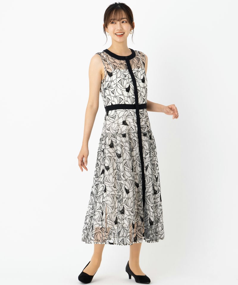 GRACE CONTINENTAL グレースコンチネンタル バイカラーフラワーemb