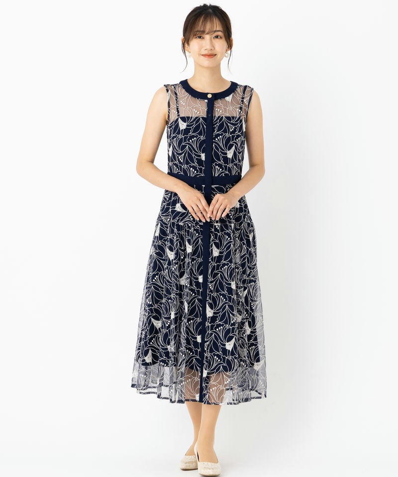 GRACE CONTINENTAL グレースコンチネンタル バイカラーフラワーemb