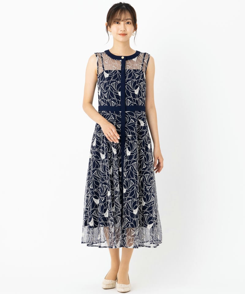 GRACE CONTINENTAL グレースコンチネンタル バイカラーフラワーemb