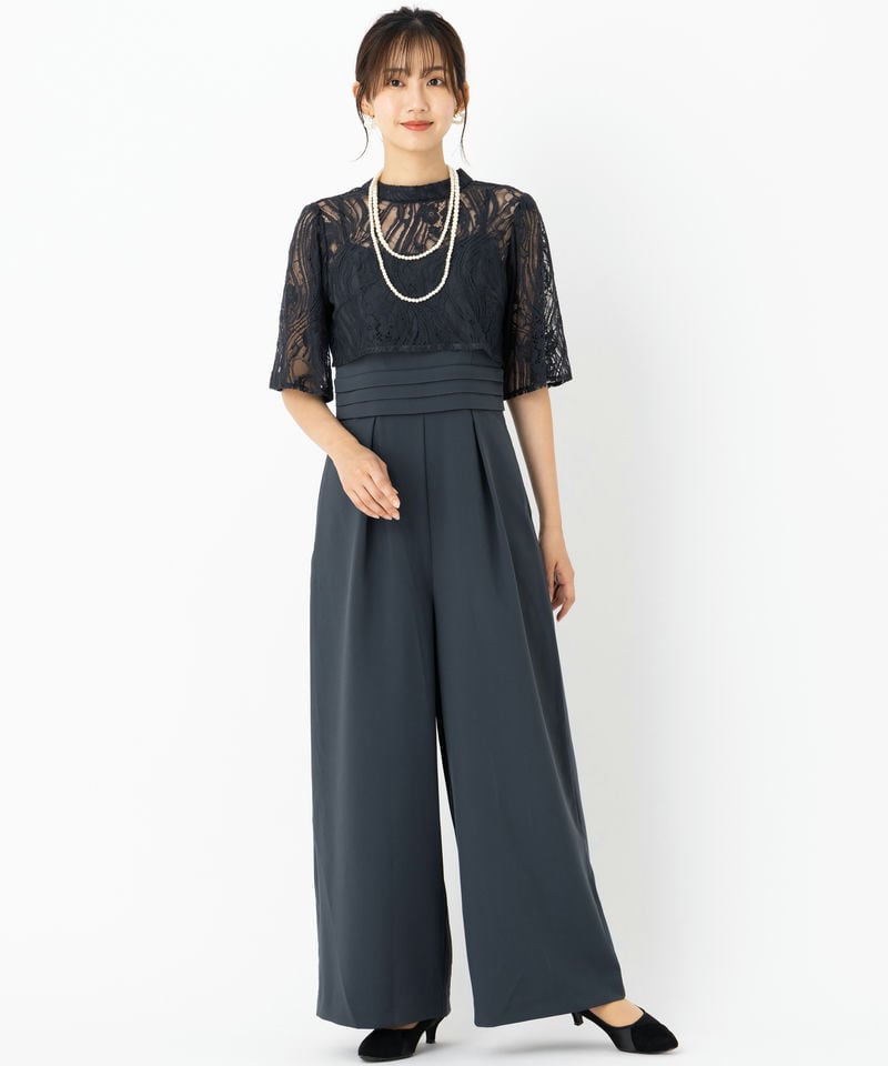 Select Shop レーストップス付きパン ツドレス その他 x グリーン系