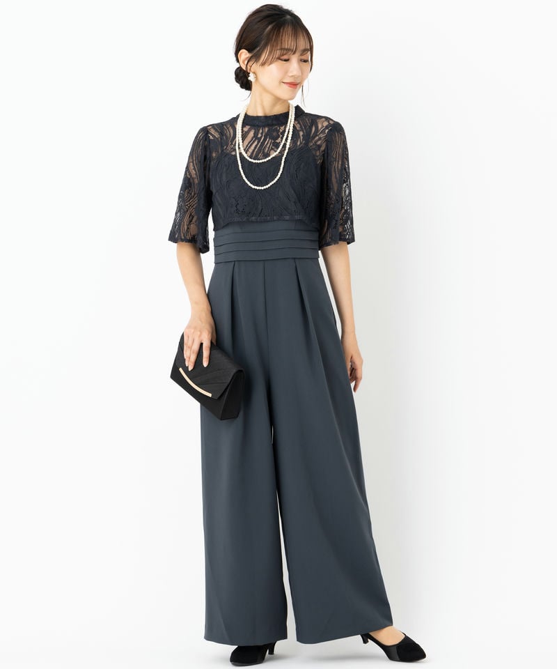 Select Shop レーストップス付きパン ツドレス その他 x グリーン系