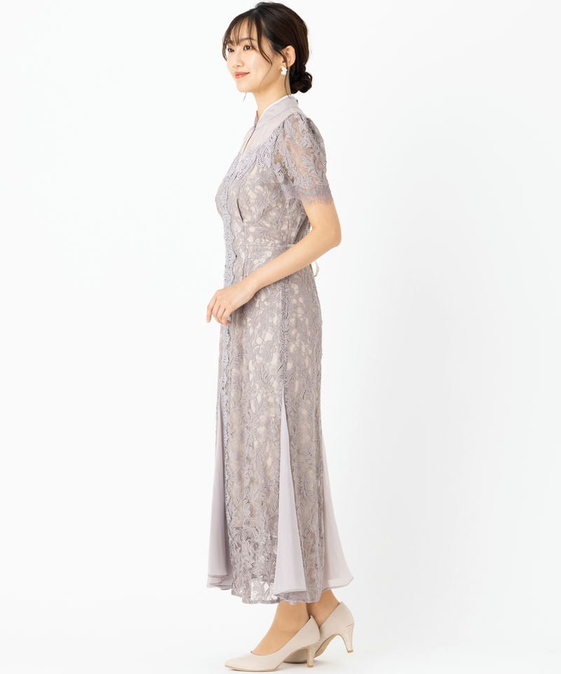 SNIDEL スナイデル シノワズリレースドレス その他 x グレー系 | 結婚