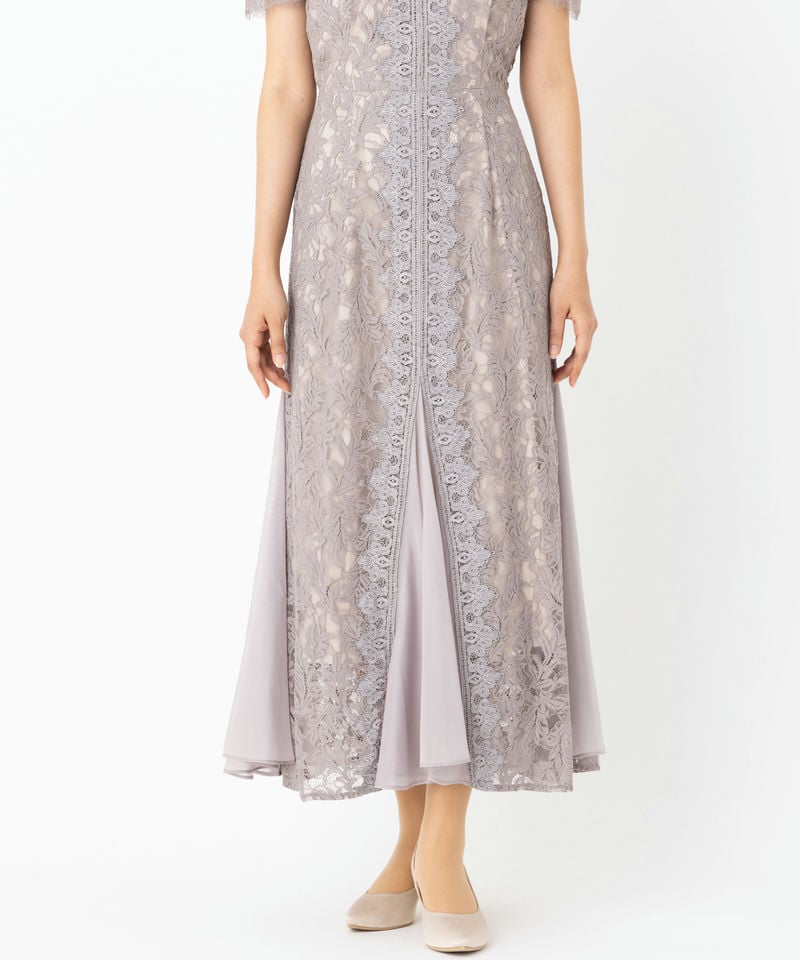 SNIDEL スナイデル シノワズリレースドレス その他 x グレー系 | 結婚