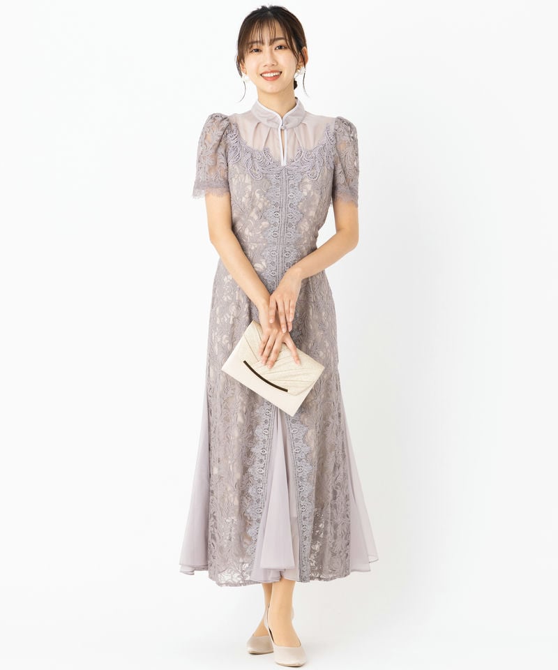 SNIDEL スナイデル シノワズリレースドレス その他 x グレー系 | 結婚