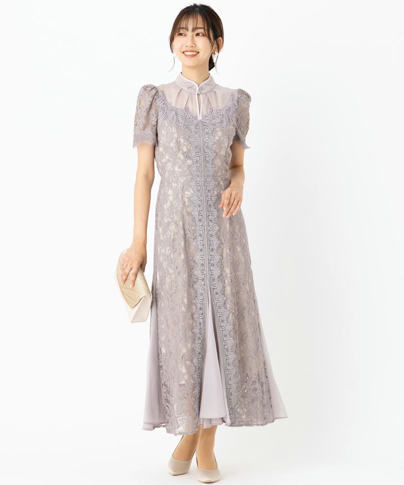 SNIDEL スナイデル シノワズリレースドレス その他 x グレー系 | 結婚
