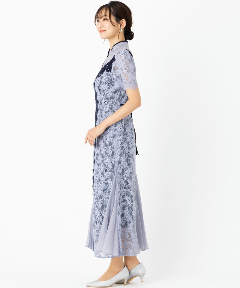 SNIDEL スナイデル シノワズリレースドレス その他 x ブルー系 | 結婚