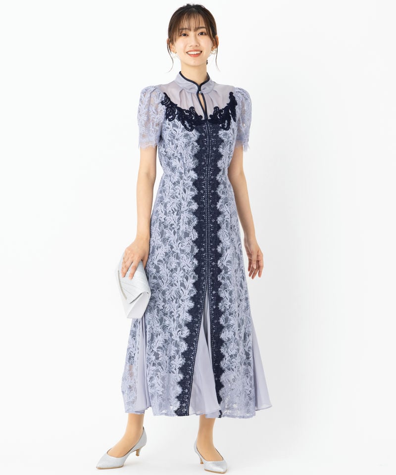 SNIDEL スナイデル シノワズリレースドレス その他 x ブルー系 | 結婚